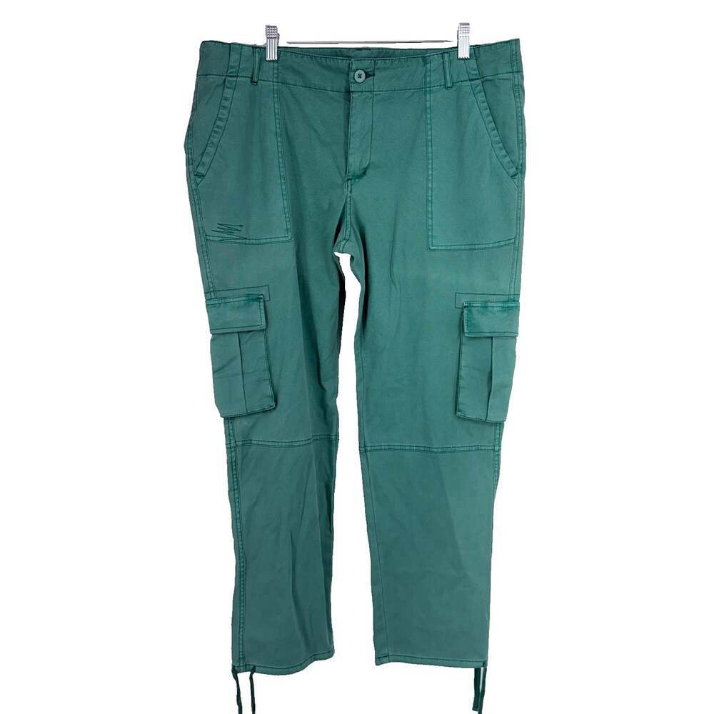 Sundance Women 16 Cargo Pants Green Bohemian Casual Everyday Pockets Boho NEW
